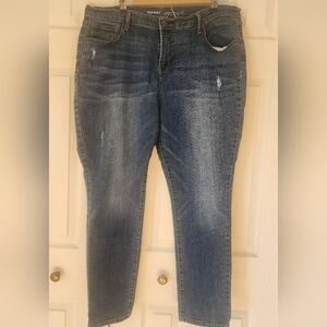 Old Navy Women's Dark Blue Straight Leg Jeans